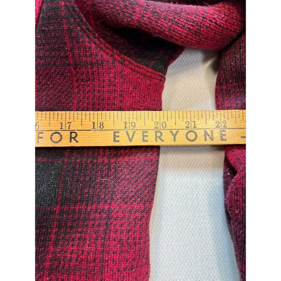 The North Face Women's Pullover Fleece Hoodie Size M Red Black Plaid Long Sleeve - Picture 10 of 13